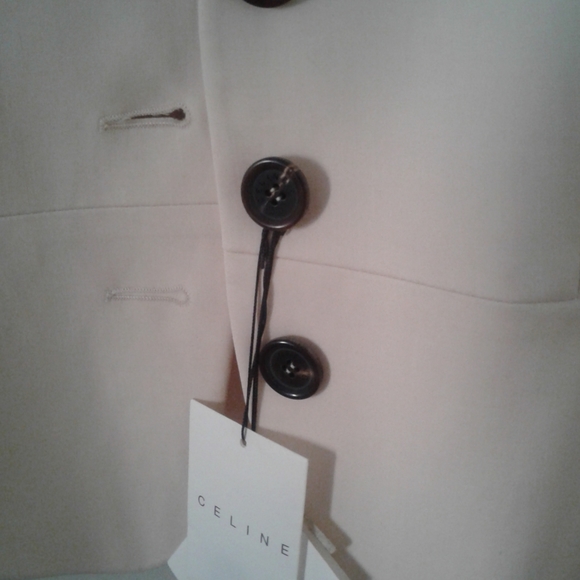 Celine Collarless Jacket Seashell 42 - Picture 4 of 5